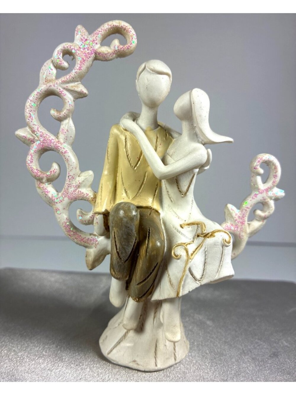 Romantic Couple Figurine Wedding Anniversary Engagement Love Decor 5" - Picture 2 of 10